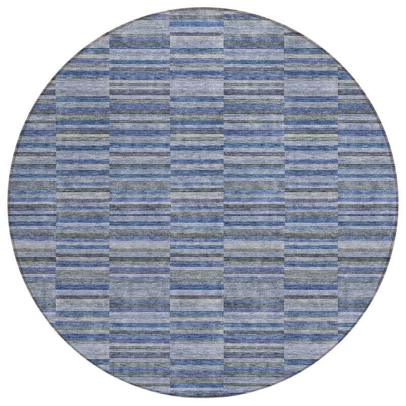 HomeRoots Striped Transitional Rectangle Outdoor Rug