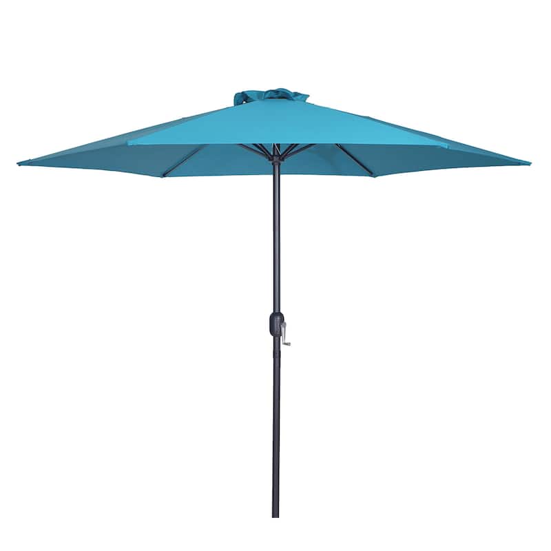 Furniture of America Bliss 9-foot Steel Round Crank Market Umbrella - Blue (Umbrella Only)