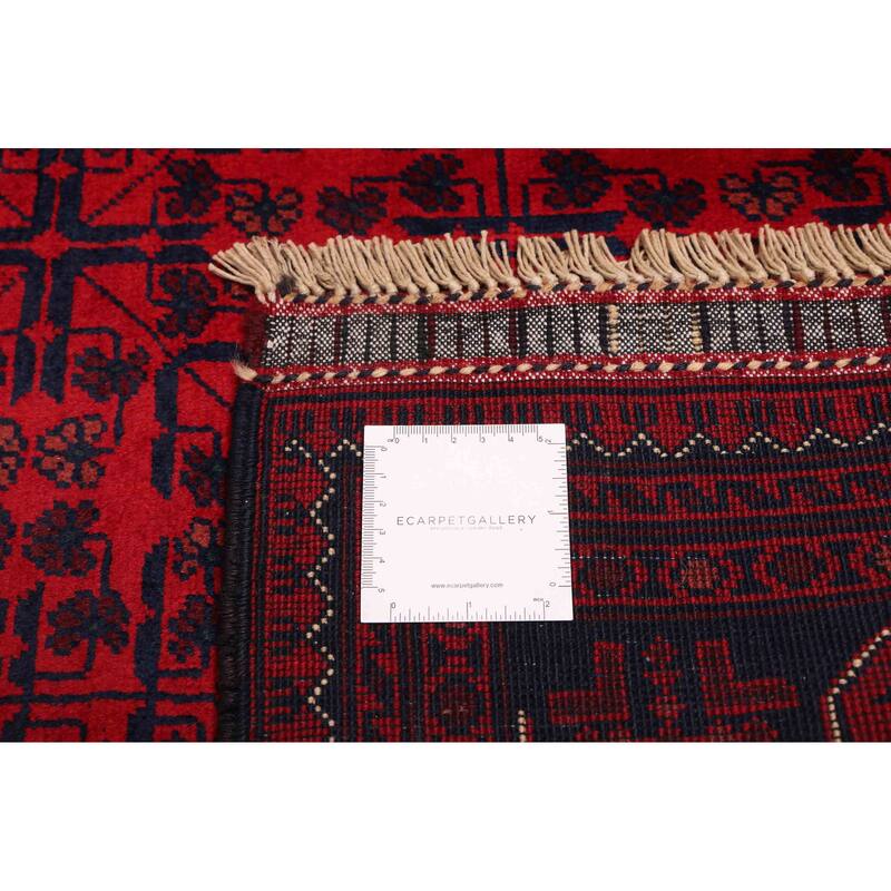 ECARPETGALLERY Hand-knotted Finest Khal Mohammadi Red Wool Rug - 4'2 x 6'10