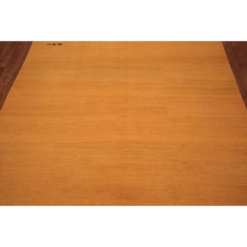 Modern Gabbeh Oriental Area Rug Hand-Knotted Wool Carpet - 5'5" x 7'5"