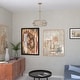 preview thumbnail 7 of 10, Euclid Mercury Glass/ Brass Mid-Century Modern Pendant Light