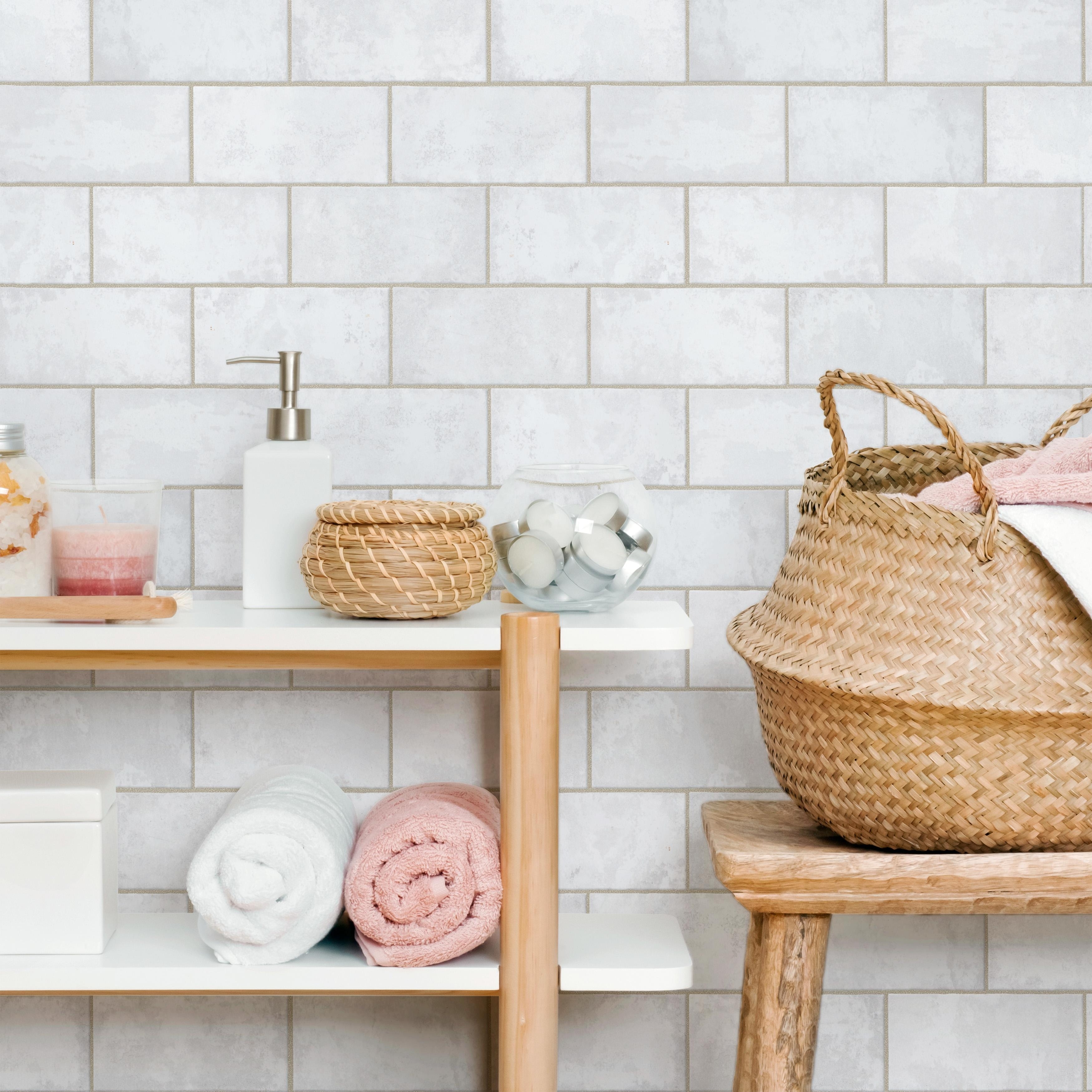 Merola Tile Biarritz White 3" x 6" Ceramic Wall Tile