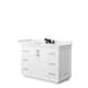 Option White, Black Trim, White Quartz Top