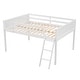 preview thumbnail 31 of 30, Twin Size Wood Loft Bed with Flexible Ladder Placement, Guardrails, and Slide - Gray, Space-Saving Design for Play and Rest