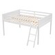 preview thumbnail 27 of 35, Wood Loft Bed with Ladder, Ladder Can Be Placed on The Left or Right