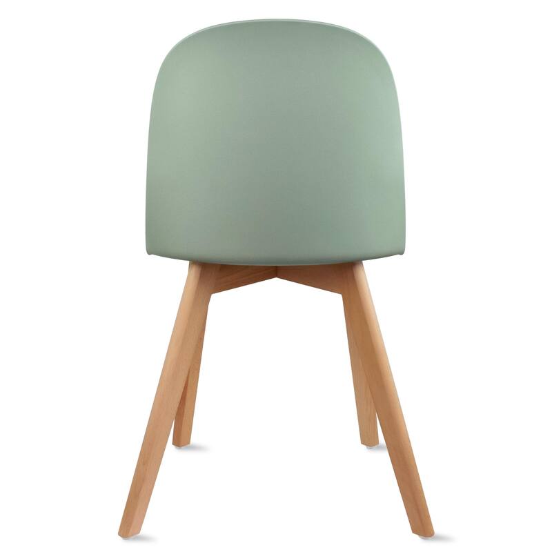 Set of 2 Modern Plastic Side Chairs with Wire Chrome Legs Ergonomic Dining Chairs for Kitchen, Dining Room, Office & Living Room