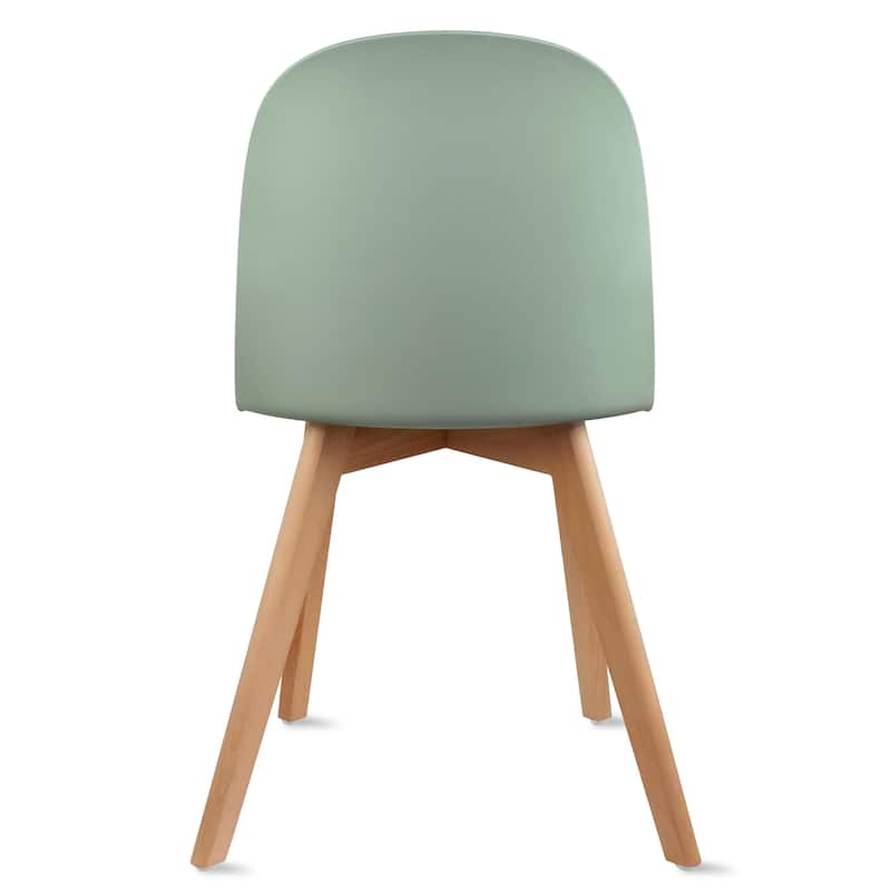 Set of 2 Modern Plastic Side Chairs with Wire Chrome Legs Ergonomic Dining Chairs for Kitchen, Dining Room, Office & Living Room