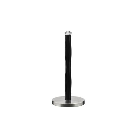 Jiallo Paper Towel Holder with Black Ridges, Faux Crystal Top