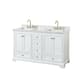 Option White / White Carrara Marble Top / Brushed Gold