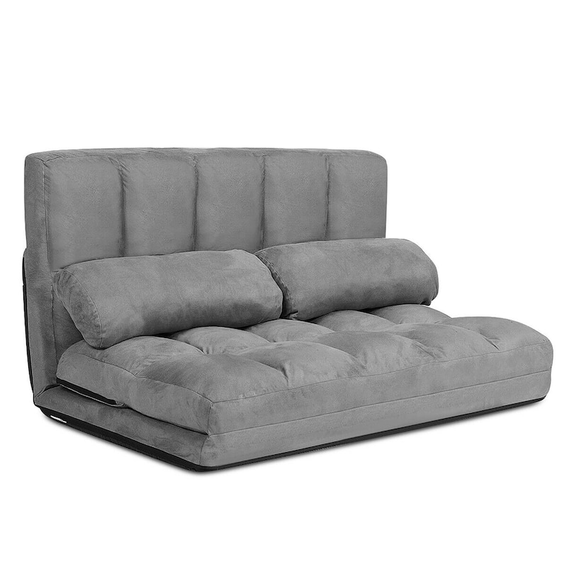 Costway Foldable Floor Sofa Bed 6-Position Adjustable Lounge Couch