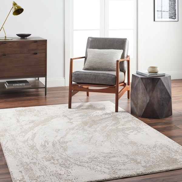 slide 2 of 16, Apera Modern Abstract Area Rug Tan/Grey - Rectangle - 10' x 14'