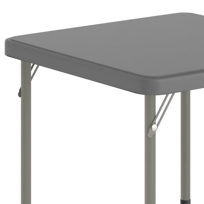 Indoor/Outdoor Kids Bi-Fold Plastic Folding Table - 24x24 - 23.5"W x 23.5"D x 19"H