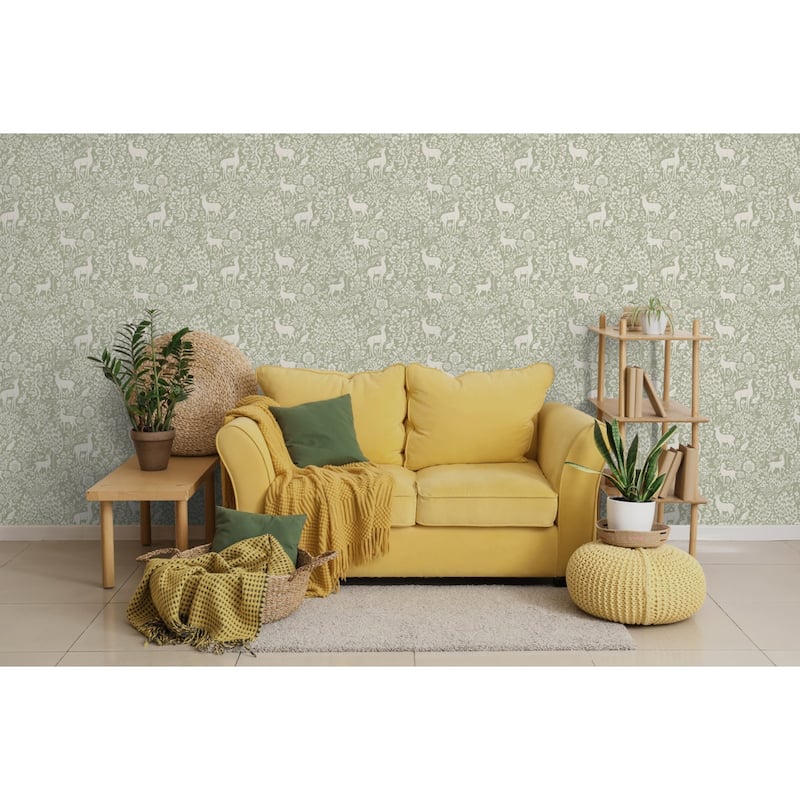 Deer Woods Non-pasted Wallpaper – 396in. x 21in. – Covers 56 square feet