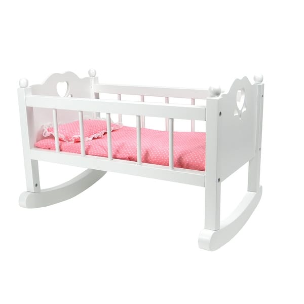slide 2 of 3, Sophia's - 16" Doll - High End Baby Cradle - White