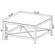 preview thumbnail 8 of 6, Lindley Square Tempered Mirror Acrylic Coffee Table Chrome