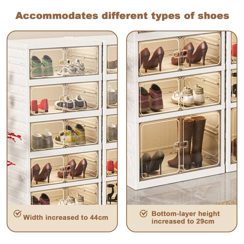 Foldable Shoe Rack Organizer For Closet Shoe Shelf