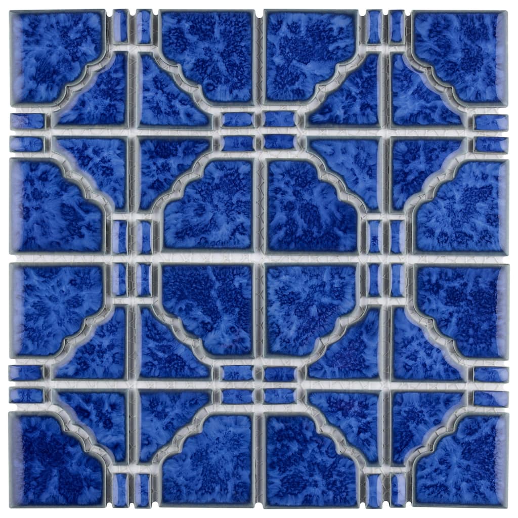 Merola Tile Osaka Blue Cloud 11-7/8" x 11-7/8" Porcelain Floor and Wall Tile