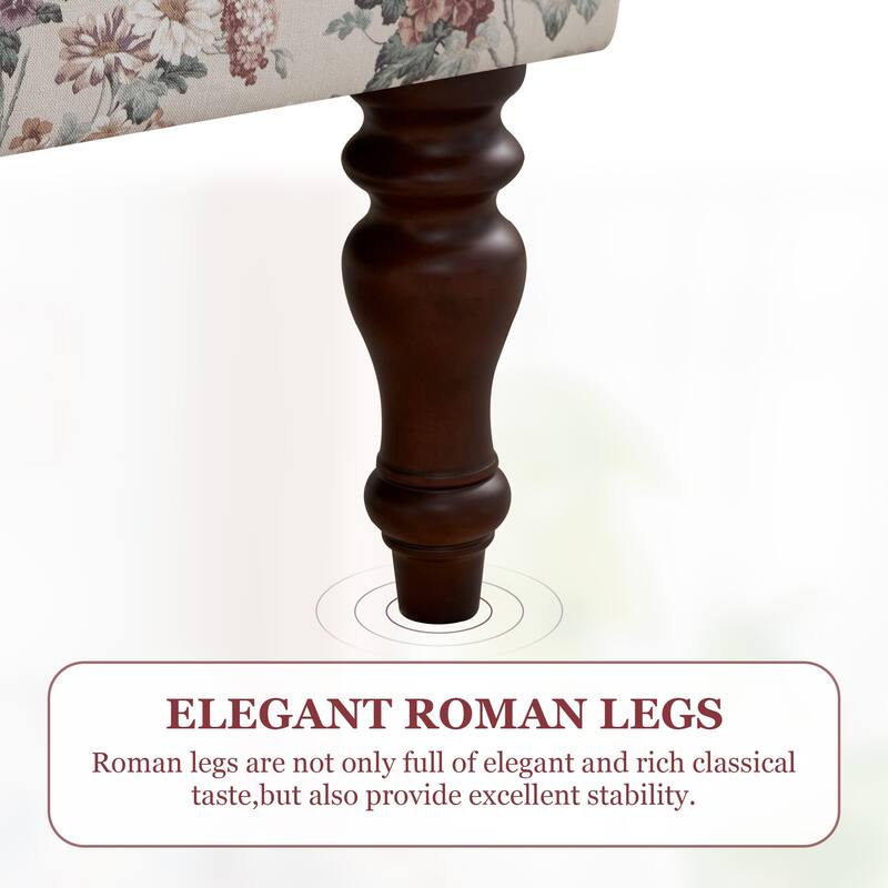 Accent Arm Chair with Turned Legs and Round Arms