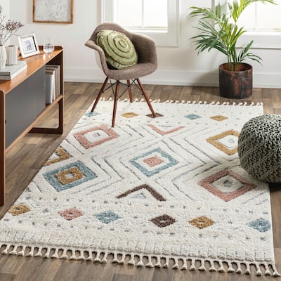 Livabliss Loopy Pastel Bohemian Area Rug