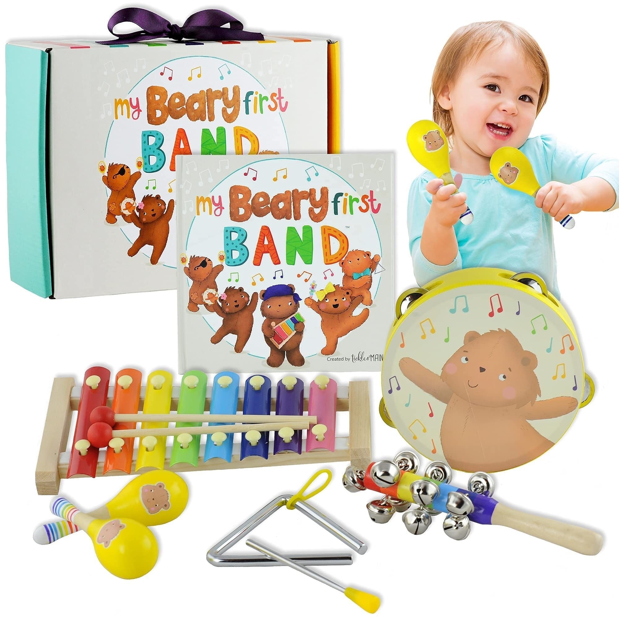 My Beary First Band Musical Instruments Gift Set, Includes