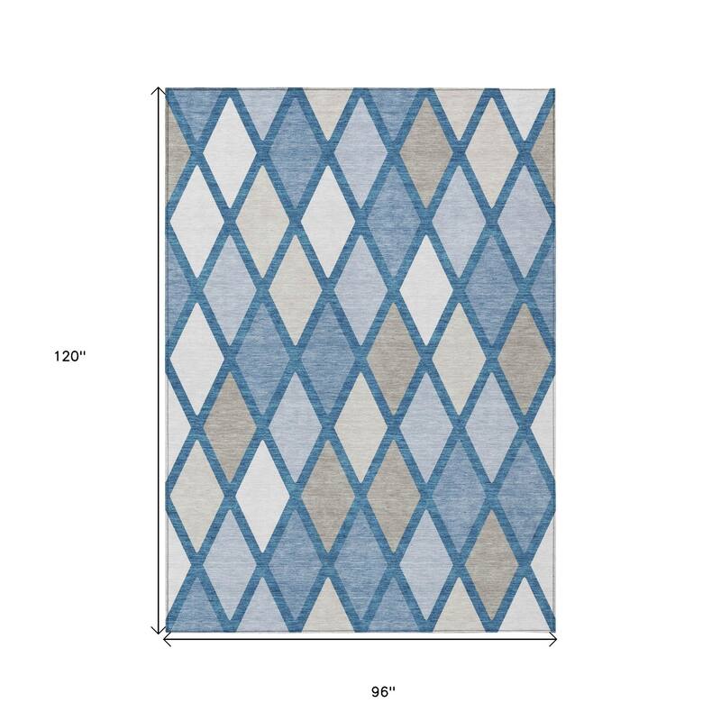 HomeRoots Geometric Transitional Rectangle Outdoor Rug