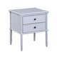 preview thumbnail 14 of 31, Ettington Carved Bamboo 2-drawer Nightstand by Greyson Living Dove Grey
