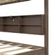 preview thumbnail 9 of 15, Queen over Queen Bunk Bed with Storage Cabinets and USB Ports, Antique Wood Color