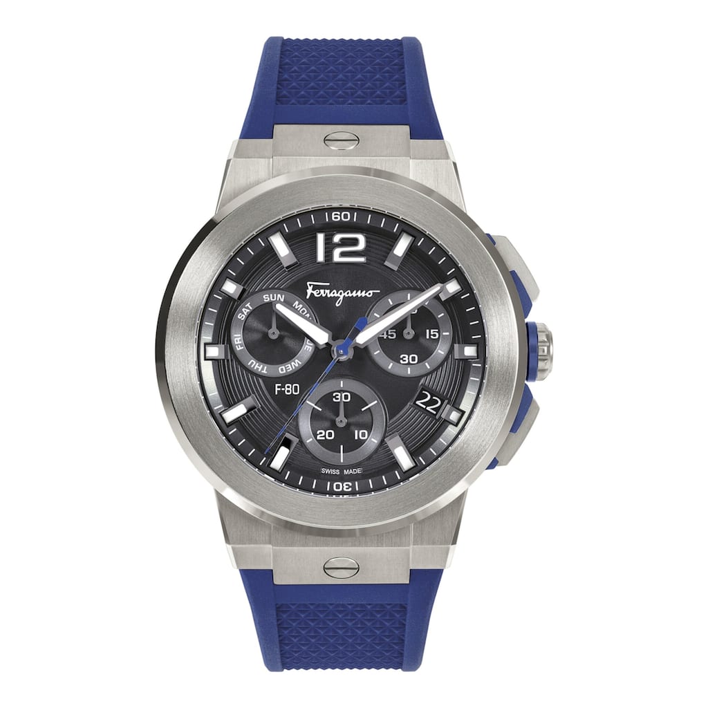 Ferragamo F-80 Titanium Tech Silicone Watch