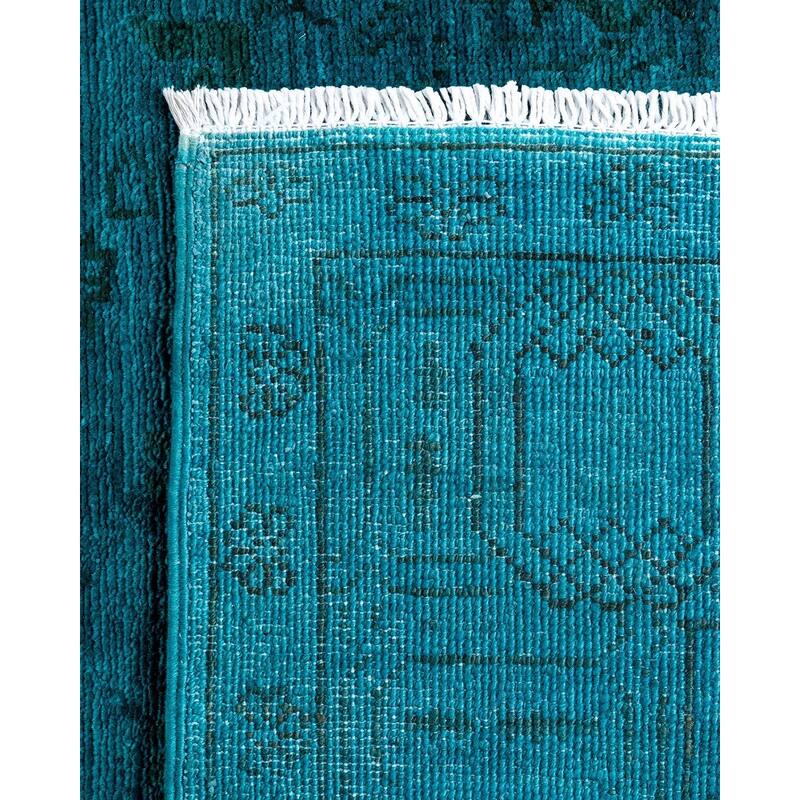 Contemporary Overdyed Wool Hand Knotted Runner - 2' 7" x 10' 2"