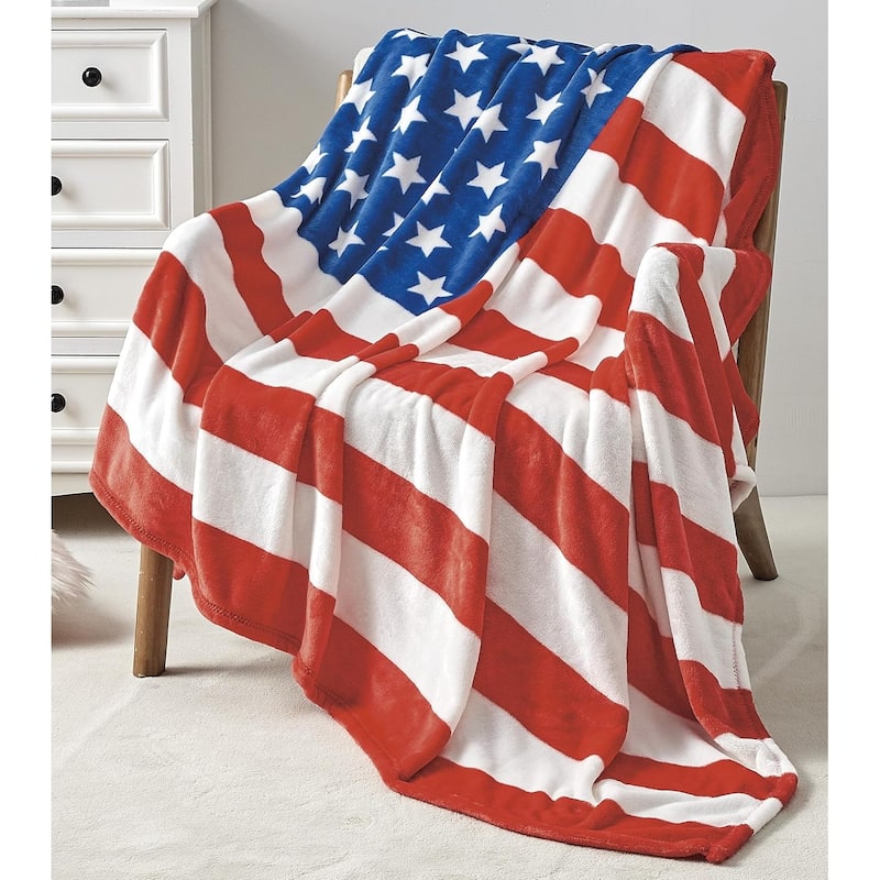 American Flag Oversized 50" x 70" Throw Blanket - Throw