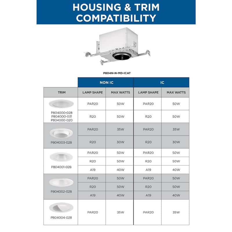 4 in. Steel Air-Tight IC New Construction Recessed Housing - Medium - Galvanized - Medium