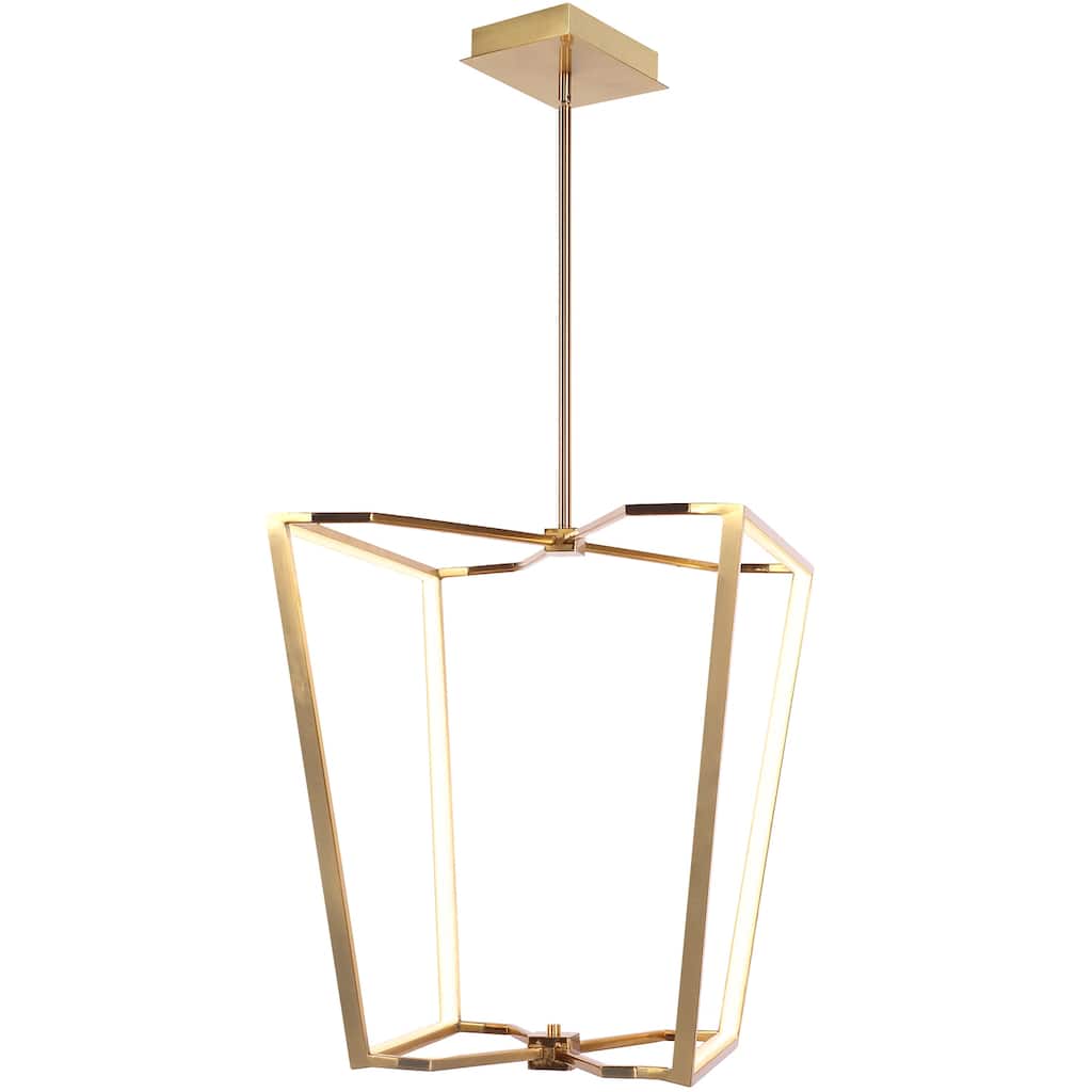Brass Chandelier 60W - Southwestern Style Lighting for Dining Room, Living Room, Hallway - 22.75