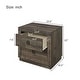 preview thumbnail 5 of 15, 3-Piece King Size Farmhouse Platform Bed Set - Includes Bed and 2 Nightstands, Rustic Brown