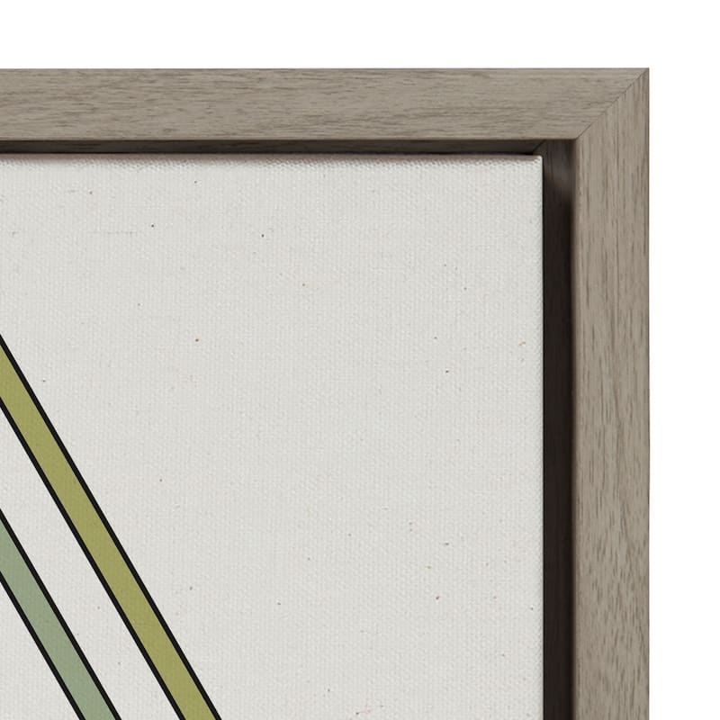 Kate and Laurel Sylvie Mid Century Modern Retro Tree Framed Canvas by The Creative Bunch Studio