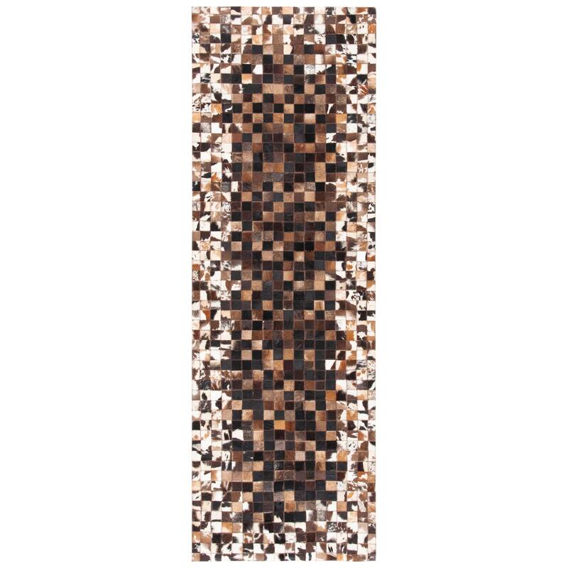 SAFAVIEH Handmade Studio Leather Tamisha Natural Hide Leather Rug