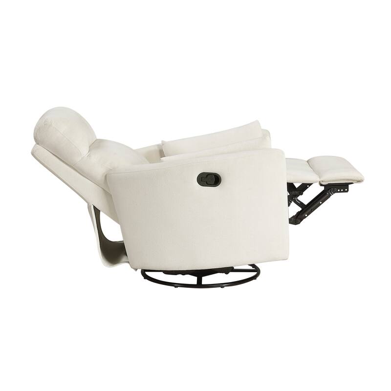 Fremont & Park Lennon 35" Microfiber Manual Swivel Glider Recliner - Removable Back