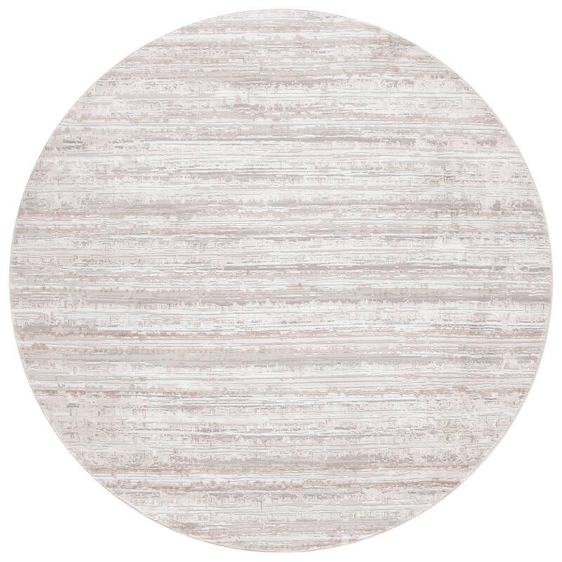 SAFAVIEH Parker Veva Modern & Contemporary Rug - 6'7" Round - Taupe/Gold
