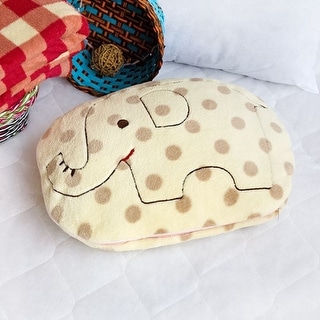 Elephant Coral Fleece Throw Blanket Pillow Cushion / Travel Pillow ...