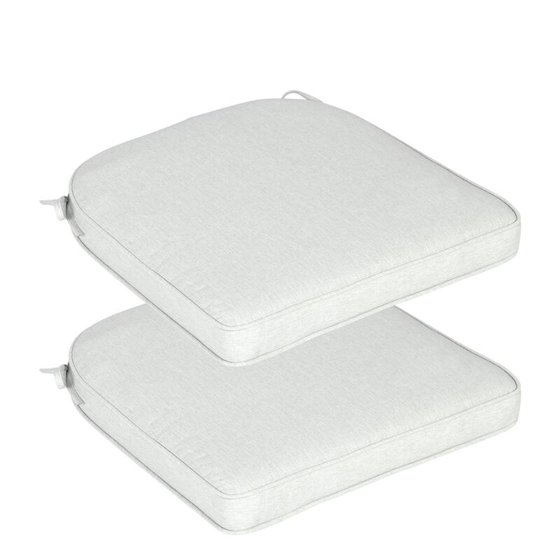 Aoodor Outdoor Dining Chair Cushions Set of 2, Waterproof Patio Furniture Seat Cushions, 18 x 19 inch - 18"x19" - Gray