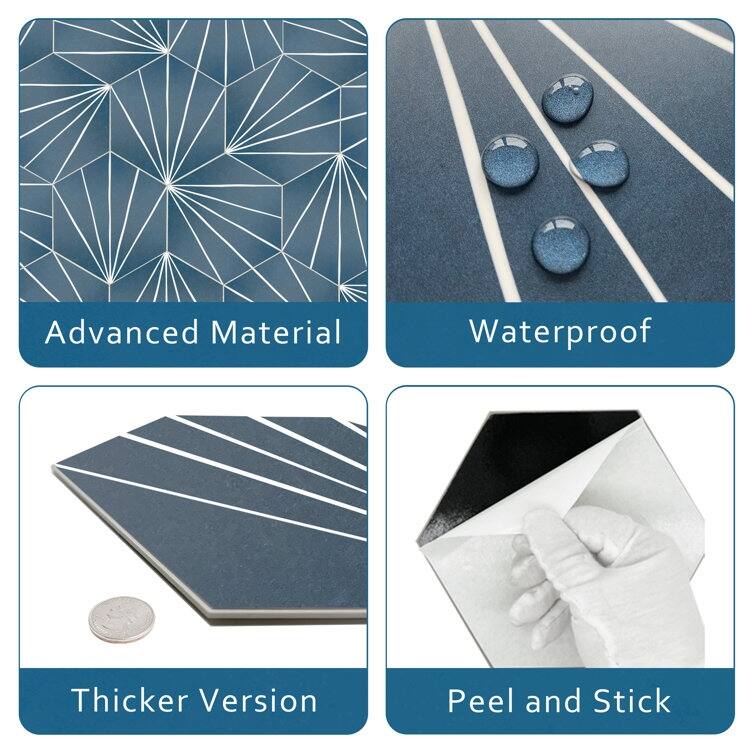 6" x 7" Stone Composite Peel & Stick Mosaic Tile (45 PCS)