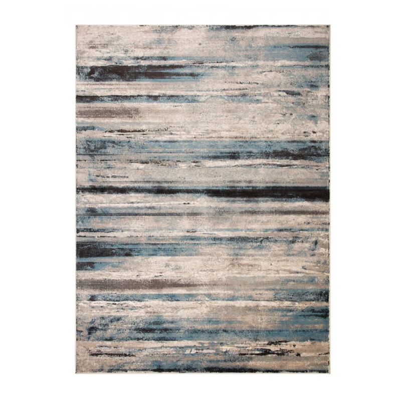 Modern Lines Abstract Striped Indoor Runner or Area Rug by Superior