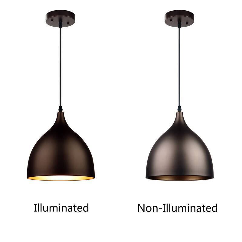 Urban design Oil Rubbed Bronze 1 light Pendant - 10 inches high
