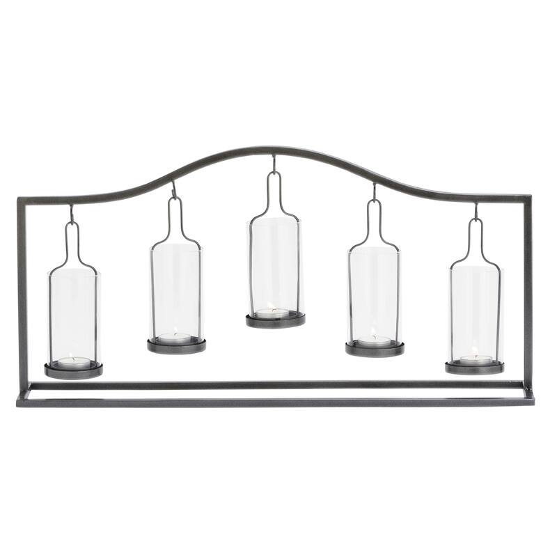 Black Iron Farmhouse Candle Holder 12 x 24 x 5