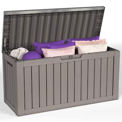80 Gallon Deck Box & Storage Shed Container Seating Tools - 85 Gallon