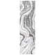 SAFAVIEH Craft Clytie Modern Abstract Marble Pattern Rug - 2'3" x 8' Runner - Grey/Blue