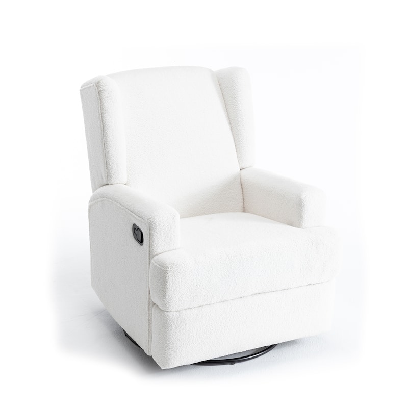 UIXE Upholstered Modern Swivel Glider Rocker Recliner