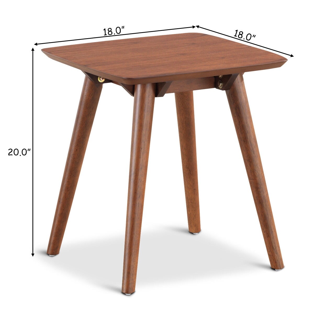 Shop Gymax End Table Side Coffee Table Wood Legs Living Room