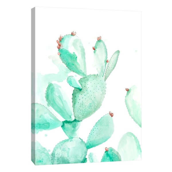 PTM Images 9-108389 PTM Canvas Collection 10" x 8" - "Turquoise Desert 2" Giclee Cactuses Art Print on Canvas