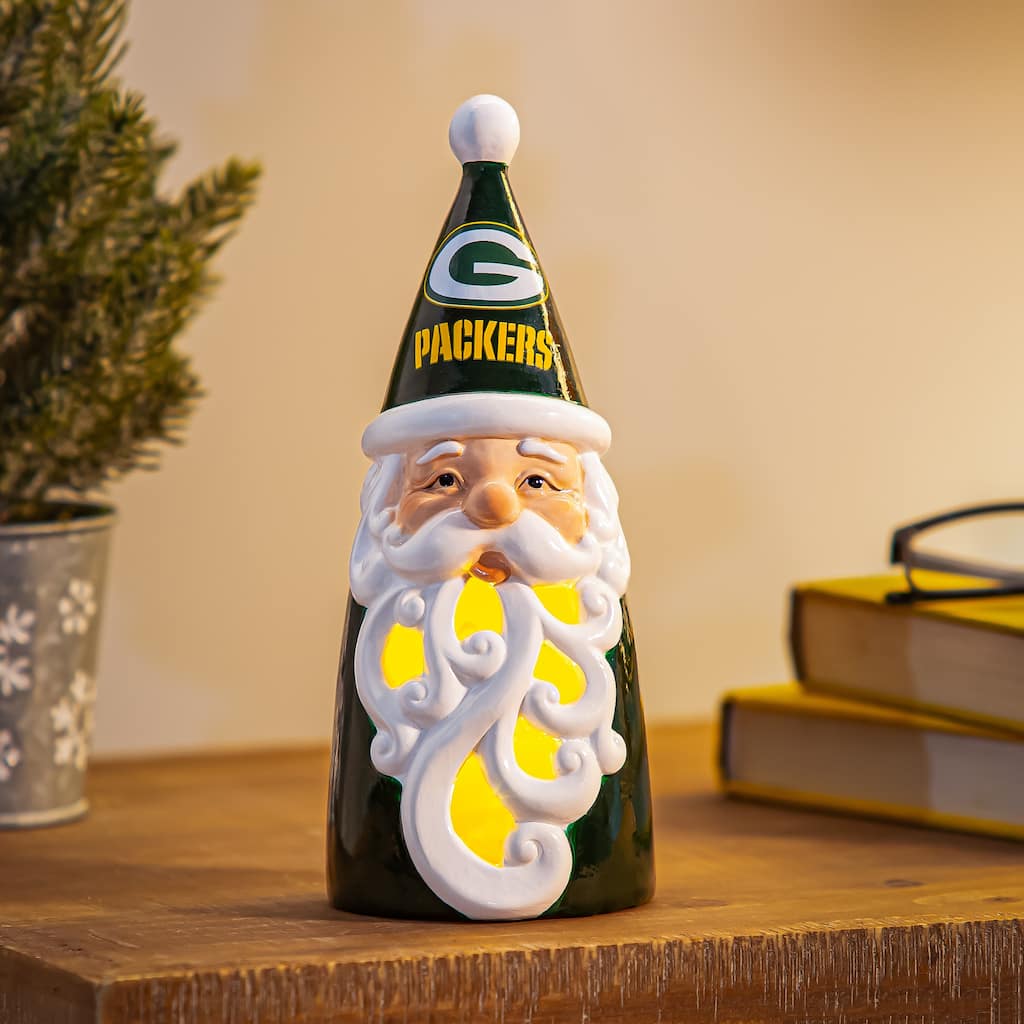 Green Bay Packers Santa LED Garden Statuary, 8"