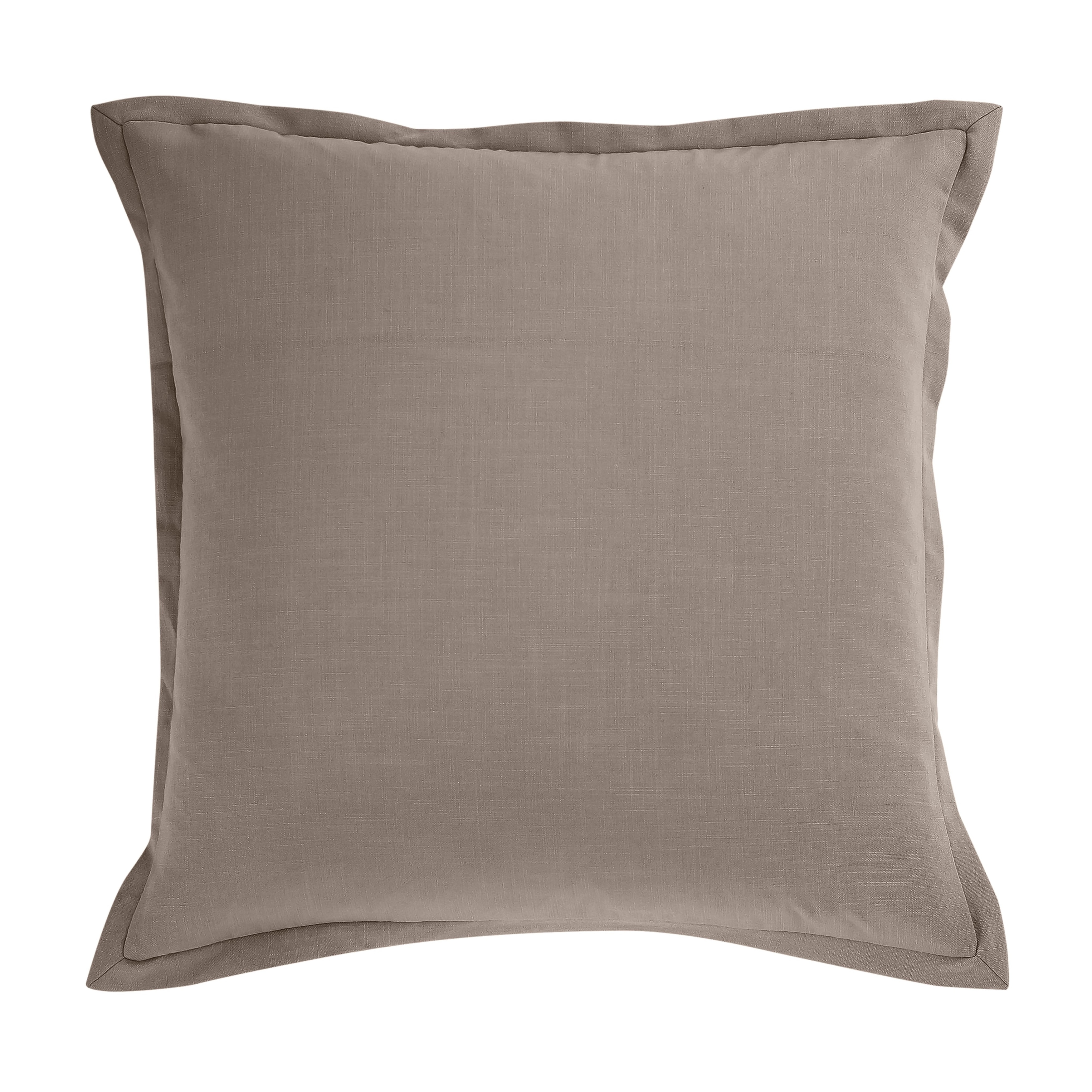 Paseo Road by Hiend Accents Solid Taupe Euro Sham, 27" x 27", 1PC